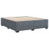 Estructura cama sin colchón terciopelo gris oscuro 200x200