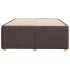 Estructura de cama sin colchón tela marrón oscuro 120x200