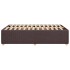 Estructura de cama sin colchón tela marrón oscuro 120x200