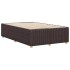 Estructura de cama sin colchón tela marrón oscuro 120x200