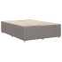 Cama sin colchón tela gris taupe 140x200