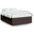 Cama sin colchón tela marrón oscuro 140x190