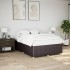Cama sin colchón de tela marrón oscuro 160x200