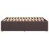 Cama sin colchón de tela marrón oscuro 160x200