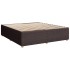 Cama sin colchón de tela marrón oscuro 180x200