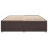 Cama sin colchón de tela marrón oscuro 180x200