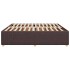 Cama sin colchón de tela marrón oscuro 180x200