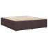 Cama sin colchón de tela marrón oscuro 180x200