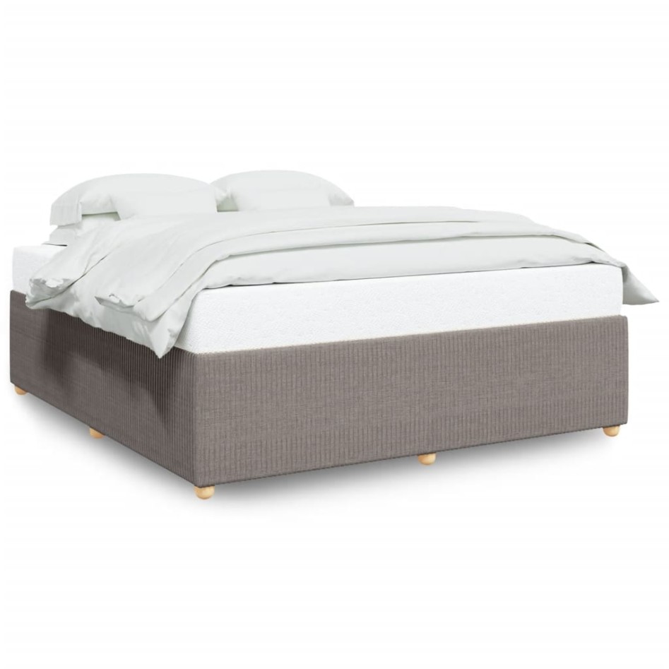 Cama sin colchón tela gris taupe 200x200