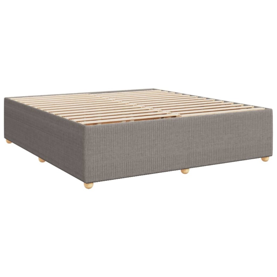 Cama sin colchón tela gris taupe 200x200