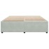 Estructura de cama sin colchón terciopelo gris claro 180x200