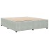 Estructura de cama sin colchón terciopelo gris claro 180x200