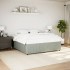 Estructura de cama sin colchón terciopelo gris claro 200x200