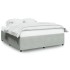 Estructura de cama sin colchón terciopelo gris claro 200x200