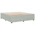 Estructura de cama sin colchón terciopelo gris claro 200x200