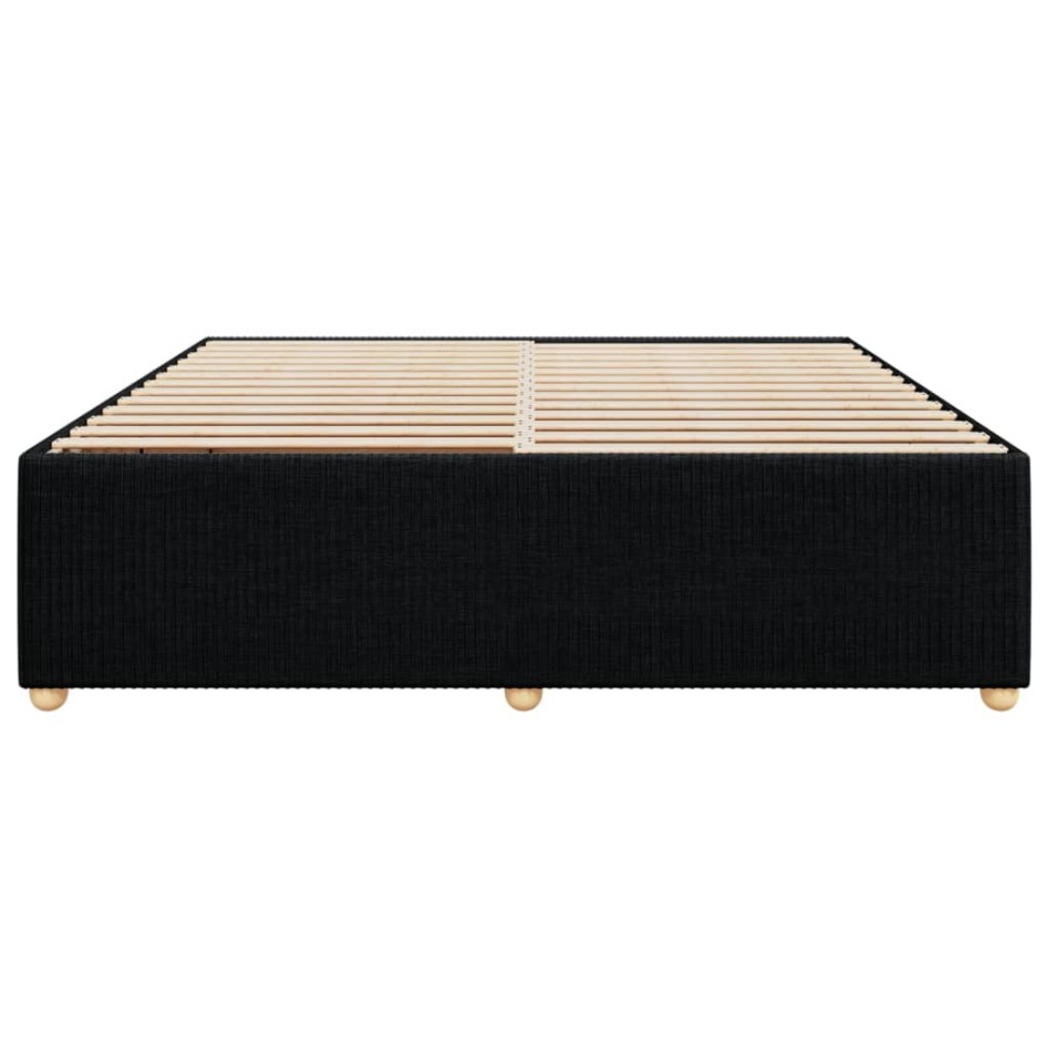 Cama sin colchón tela negro 200x200