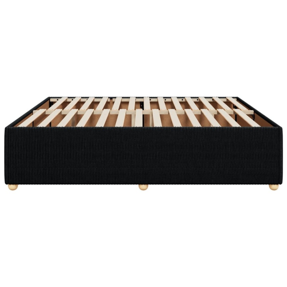 Cama sin colchón tela negro 200x200