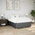 Cama sin colchón de tela gris oscuro 160x200