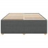 Cama sin colchón de tela gris oscuro 160x200