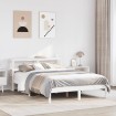 Estructura de cama sin colchón madera de pino blanca 140x190 cm