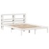Estructura de cama sin colchón madera de pino blanca 140x190
