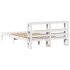 Estructura de cama sin colchón madera de pino blanca 140x190