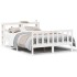 Estructura de cama sin colchón madera de pino blanca 140x200