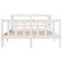 Estructura de cama sin colchón madera de pino blanca 140x200