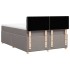 Cama box spring con colchón tela gris taupe 140x190