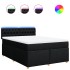 Cama box spring con colchón tela negro 140x190