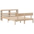 Estructura de cama sin colchón madera maciza de pino 120x190