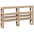 Estructura de cama sin colchón madera maciza de pino 120x190