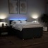 Cama box spring con colchón tela negro 140x200