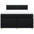 Cama box spring con colchón tela negro 140x200