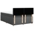 Cama box spring con colchón tela gris oscuro 140x200