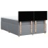 Cama box spring con colchón tela gris claro 160x200