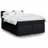 Cama box spring con colchón tela negro 160x200