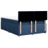 Cama box spring con colchón tela azul 160x200