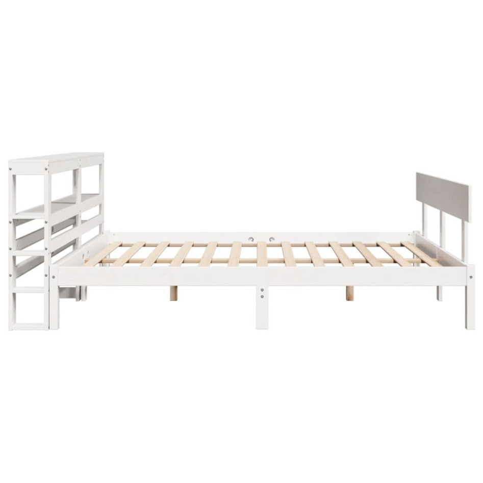 Estructura de cama sin colchón madera maciza de pino 160x200