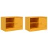 Muebles para TV 2 unidades acero amarillo mostaza 67x39x44