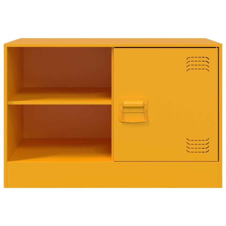 Muebles para TV 2 unidades acero amarillo mostaza 67x39x44