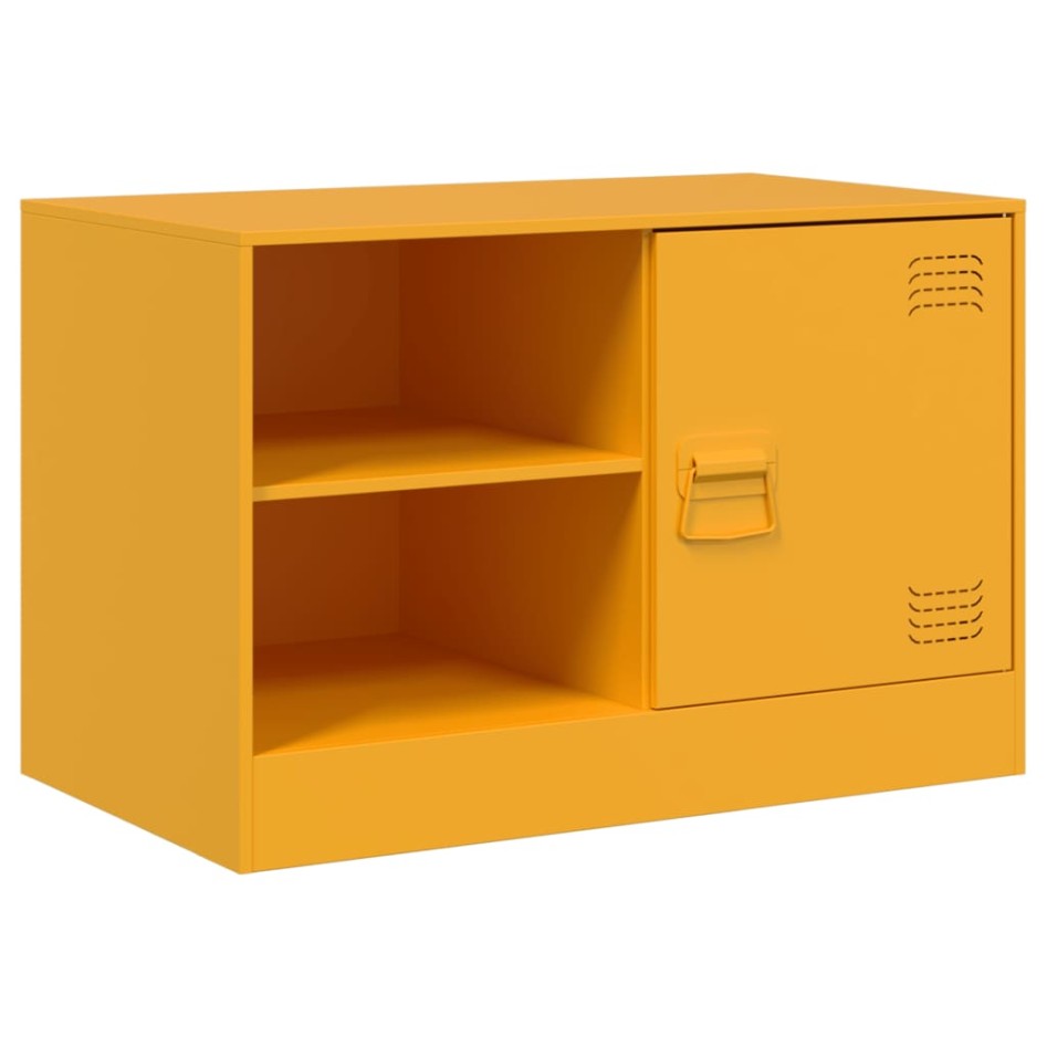 Muebles para TV 2 unidades acero amarillo mostaza 67x39x44