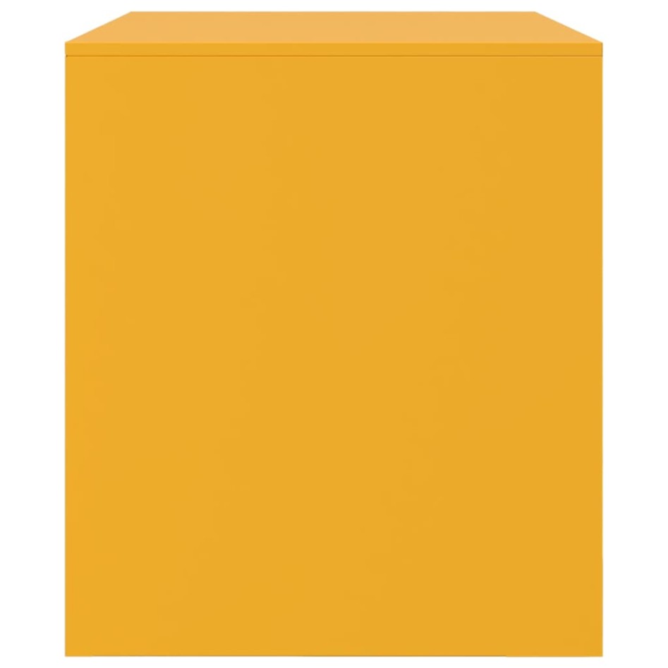 Muebles para TV 2 unidades acero amarillo mostaza 67x39x44