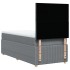 Cama box spring con colchón tela gris claro 90x190