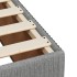 Cama box spring con colchón tela gris claro 90x190
