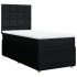 Cama box spring con colchón tela negro 90x190