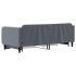 Sofá cama nido con cajones terciopelo gris oscuro 90x200