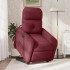 Sillón eléctrico reclinable elevable de tela rojo