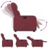 Sillón eléctrico reclinable elevable de tela rojo
