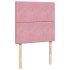 Cama box spring con colchón terciopelo rosa 80x200